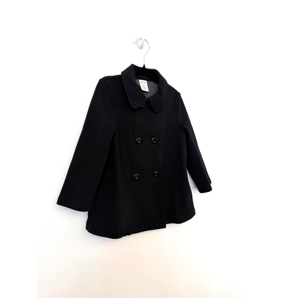 Gymboree Girls Black Peacoat Jacket XS (4) Button Front Classic Coat Pockets 4T - Picture 2 of 5
